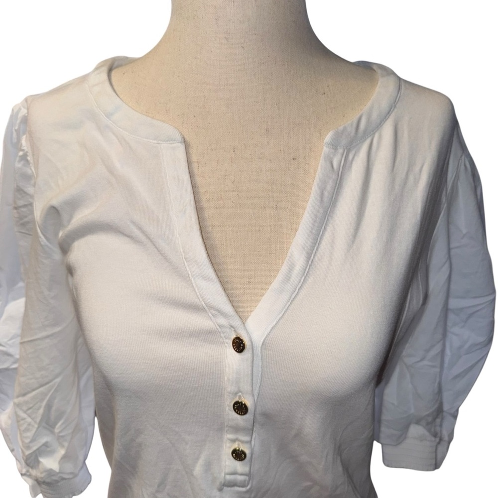 LILLY PULITZER Robson Knit Top Shirt Resort White Size Medium - Picture 5 of 16